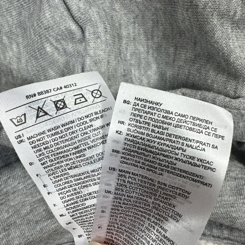 Adidas Hoodie Sweatshirt Mens Medium‎ Gray Hoodie Logo Pockets Long Sleeve logo